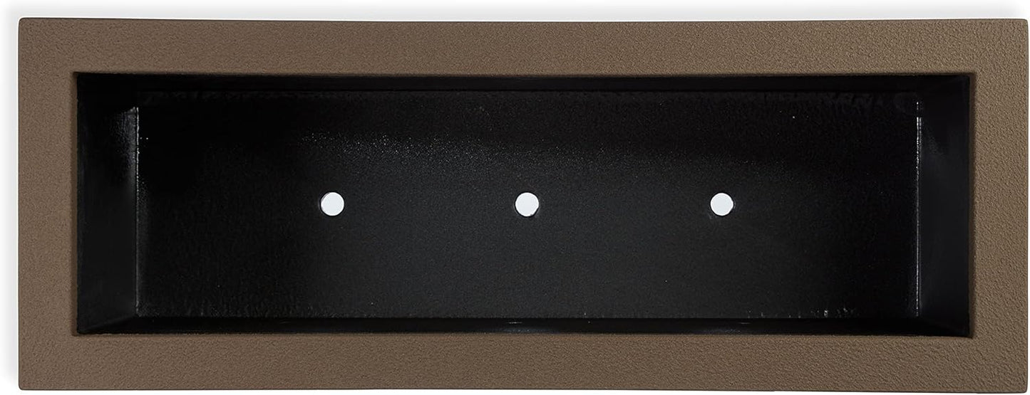 PolyStone Milan Tall Modern Outdoor/Indoor Rectangular Trough Planter, 17" L X 46" W X 19" H