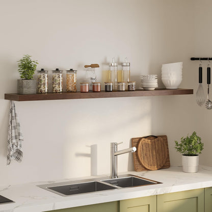 Floating Shelves for Wall, 72"W x 9.3"D x 1.5"H, Long Wooden Wall Mounted Display Shelves with