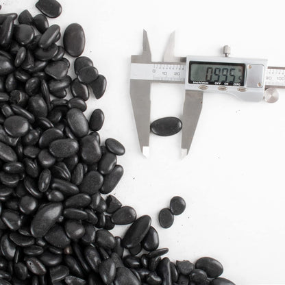 Black Pebbles for Plants 18lb 0.5"- 1" Aquarium Gravel Decorative Polished Stones Natural River