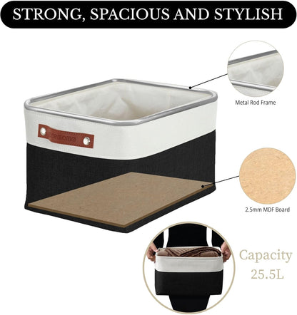 DECOMOMO Storage Bins Fabric Storage Baskets for Shelves, Linen Closet Organization Toys Nursery