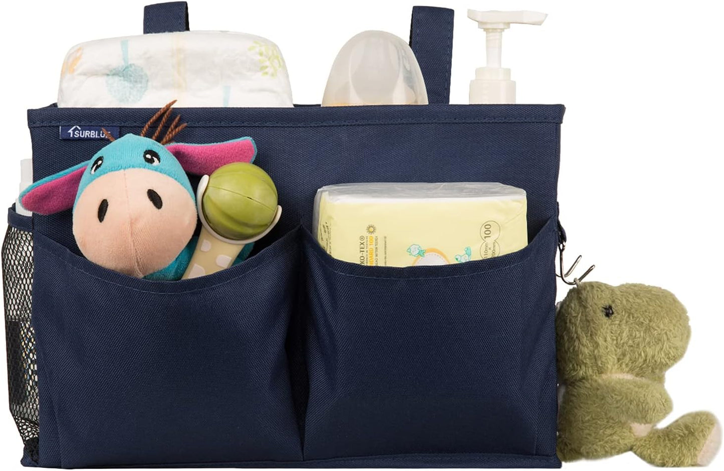 Surblue Bedside Caddy Hanging Organizer Storage Bag Pocket for Bunk, Hospital, College Dorm Rooms
