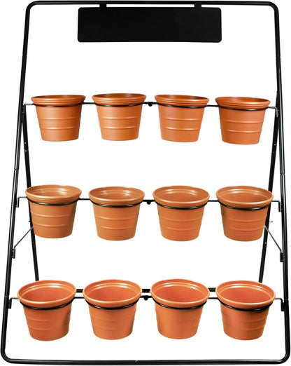 Sunnyglade 3-Tier Metal Plant Stand Rack Multiple Flower Pot Holder Shelf Ladder Plant Display