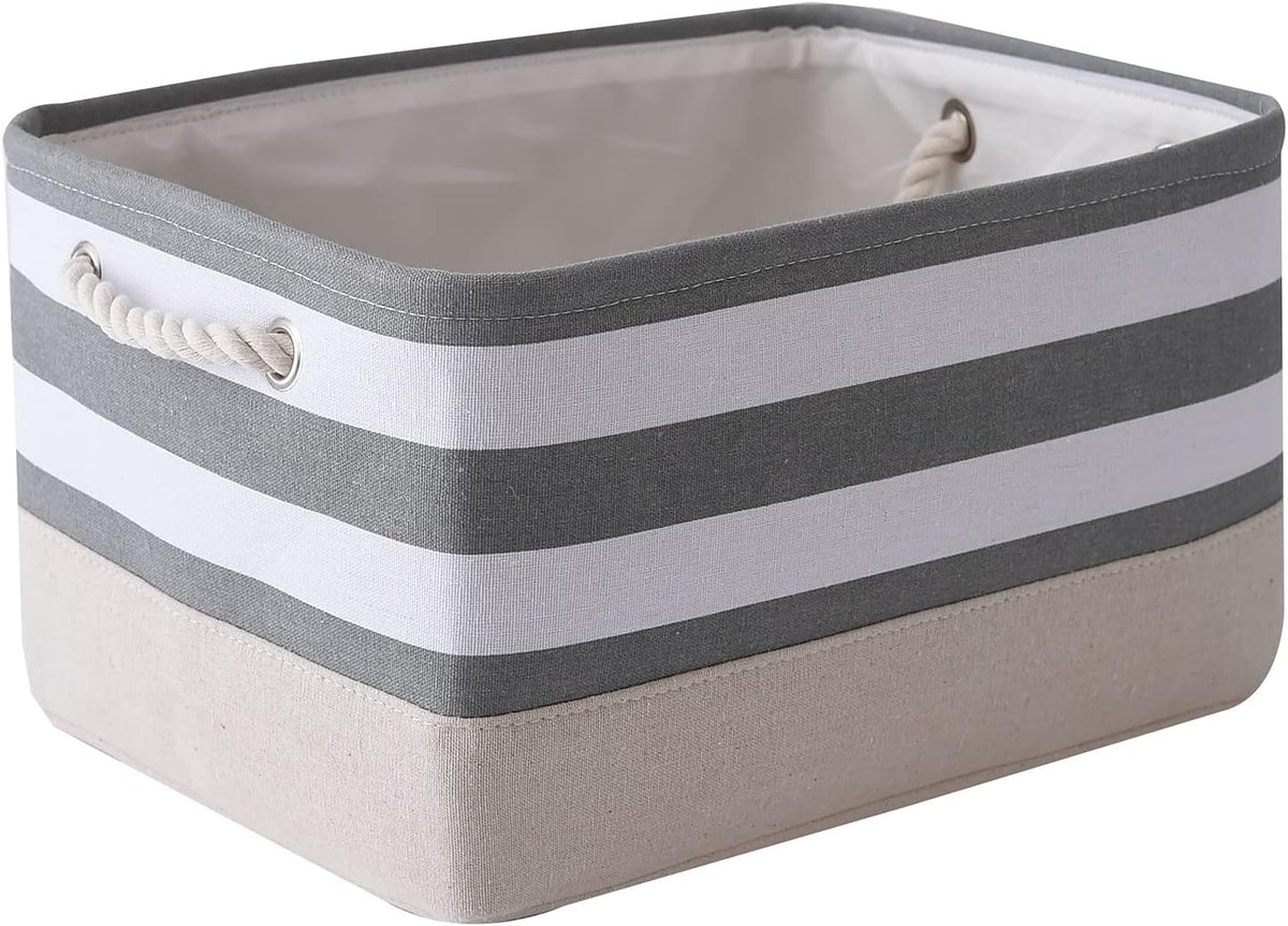 TheWarmHome Storage Basket Fabric Basket with Handles Dog Toy Basket Cloth Storage Bin Shelf Basket