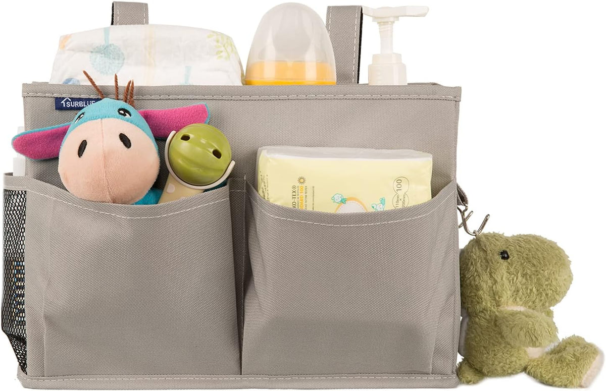 Surblue Bedside Caddy Hanging Bed Organizer Storage Bag Pocket for Bunk and Hospital Beds, College