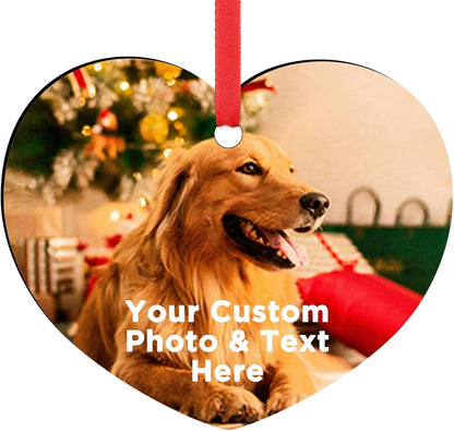 Personalized Christmas Ornaments 2025 Customized with Photo Text Ornament Keepsake Pet First