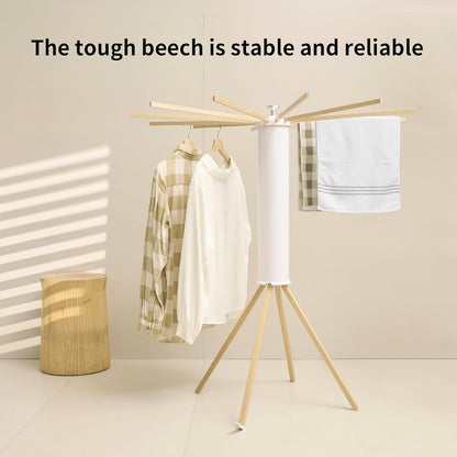 JOOM Four Legs Clothes Drying Rack, Garment Rack Portable and Foldable Space Saving Laundry Drying