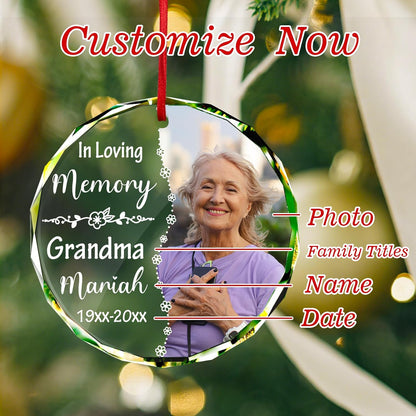 Personalized Christmas Ornament with Photo - Custom in Loving Memory Picture Ornaments, Customized