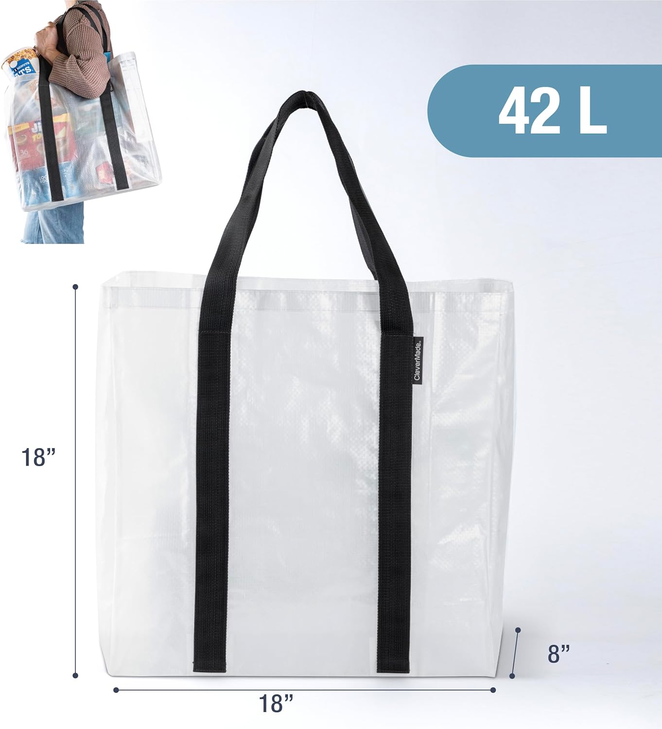 CleverMade Under Bed Storage Bag - Collapsible Storage for Shoes and Clothes Easy Use - Heavy Duty