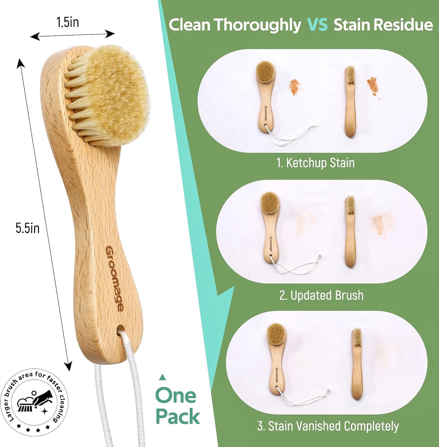 Laundry Stain Brush, Laundry Brush for Stains on Clothes, Dorm Room Essentials for College