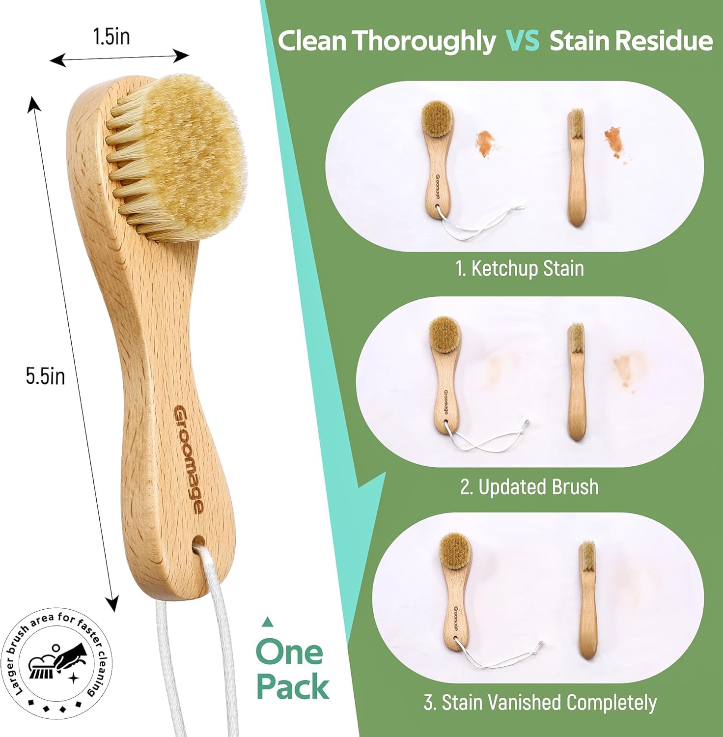 Laundry Stain Brush, Laundry Brush for Stains on Clothes, Dorm Room Essentials for College