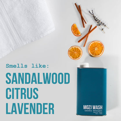 Laundry Detergent Liquid, Central Coast- Sandalwood & Lavender, 50+ Loads, Concentrated, Non toxic