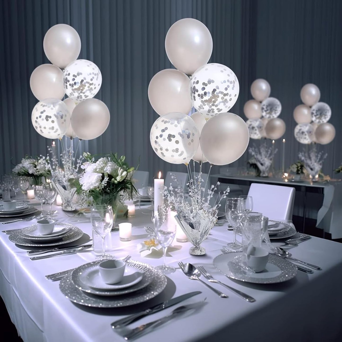 6 Pack Metallic Foil Spray Centerpiece Star Table Decoration Burst Table Centerpieces for Birthday