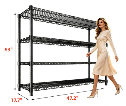 Garvee 4-Tier Wire Shelving 2560LBS Heavy Duty Storage Shelves Garage Rack
