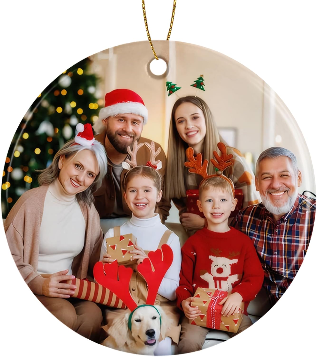 Personalized Christmas Ornaments, Custom Photo & Text 2025 Christmas Tree Ornament, Ideal for Xmas