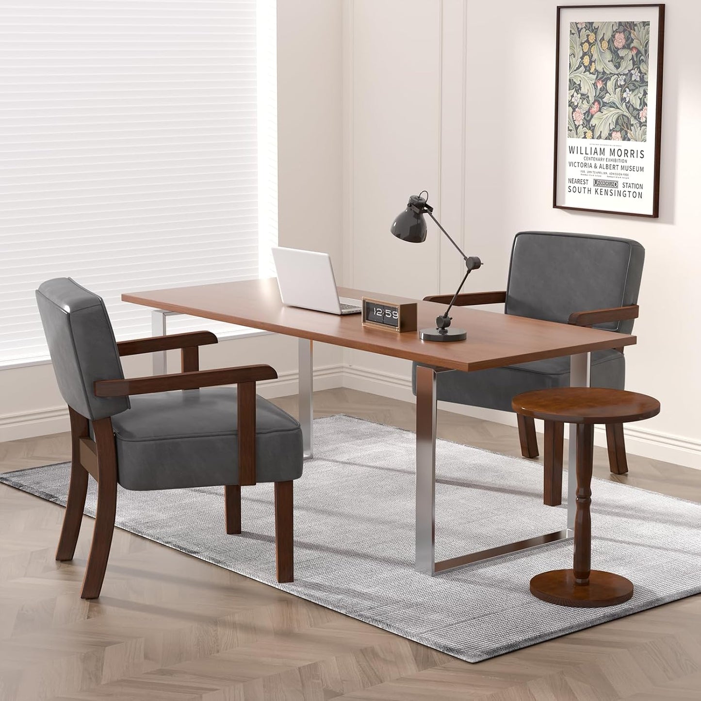 Accent Chair, PU Leather Oversized Living Room Chairs with Soft Seat and Armrests, Armchair for