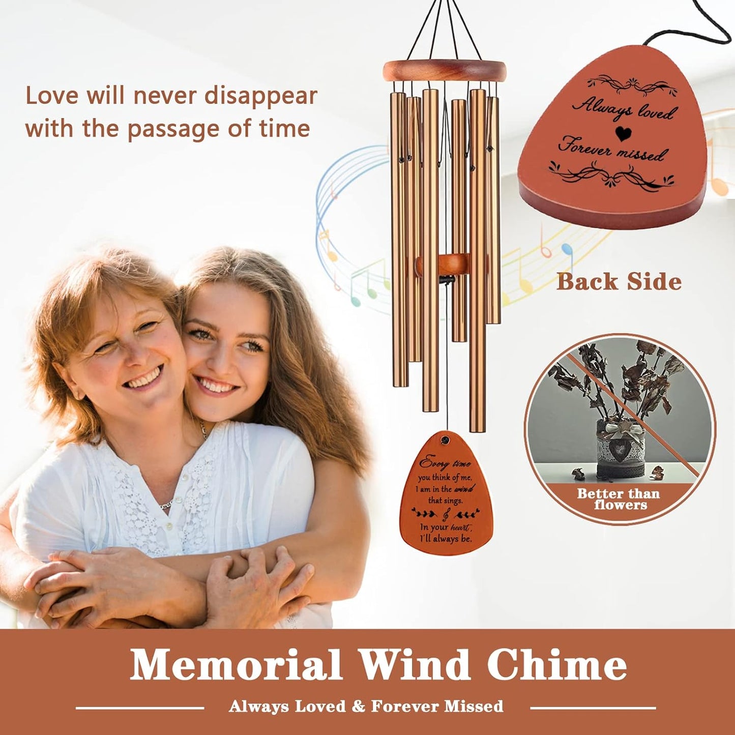 Memorial Gifts, Sympathy Wind Chimes Memorial Wind Chimes for Loss of Loved One Prime, Sympathy