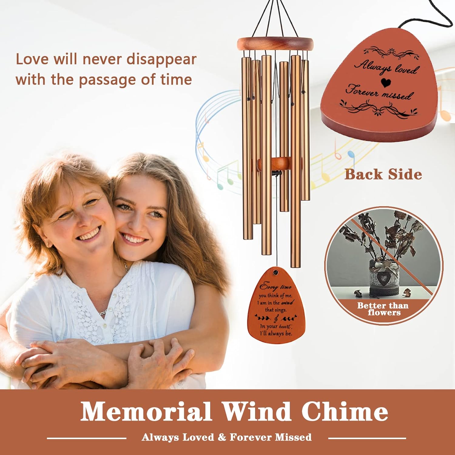 Memorial Gifts, Sympathy Wind Chimes Memorial Wind Chimes for Loss of Loved One Prime, Sympathy