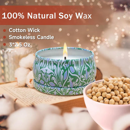 3 Pack Scented Candles Gifts for Women, 2.5 oz Aromatherapy Candles for Home Scented, Natural Soy
