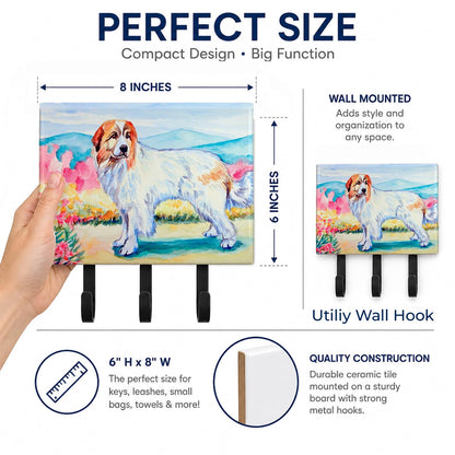 Caroline's Treasures 7130TH68 Great Pyrenees Leash or Key Holder, Wall Hooks, Key Hooks Holder