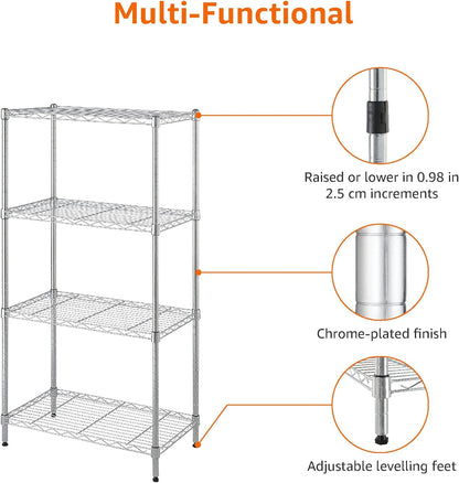 Amazon Basics 4-Shelf Adjustable, Storage Shelving Unit, (200 Pound Loading Capacity per Shelf)