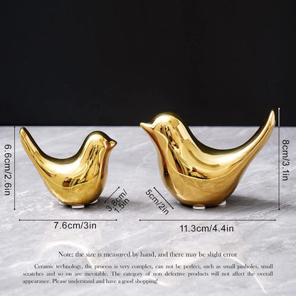 Notakia Gold Home Decor Small Birds Statues Modern Style Decorative Ornaments for Living Room