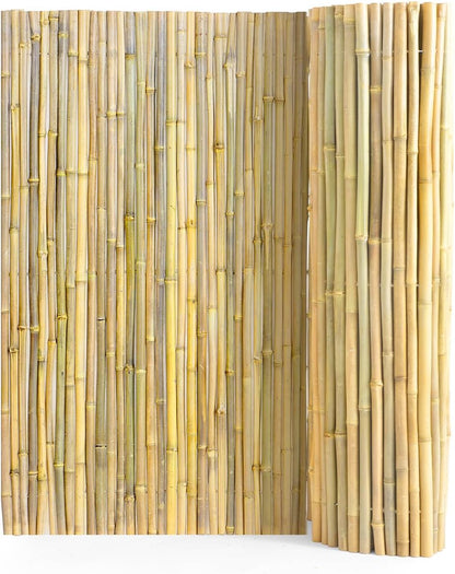 VEVOR Natural Rolled Bamboo Fence, Eco-Friendly Privacy Screen - 4 ft H x 6 ft L x 0.75 in D