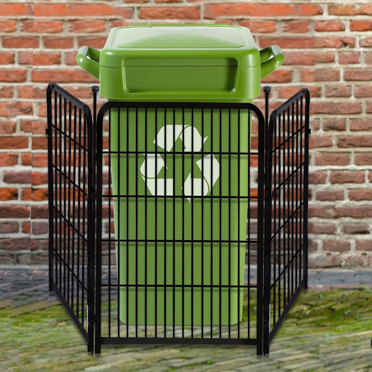 Garden Fencing 36 Inch High, 4 Panels Total 8.9 Ft(L) Dog Fence Outdoor for Yard, 4 One-Sided