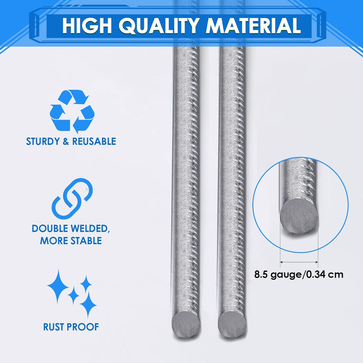 60 Pcs H Stakes for Yard Signs 24'' x 10'' Metal Heavy Duty H Frame Lawn Wire Stakes Weatherproof