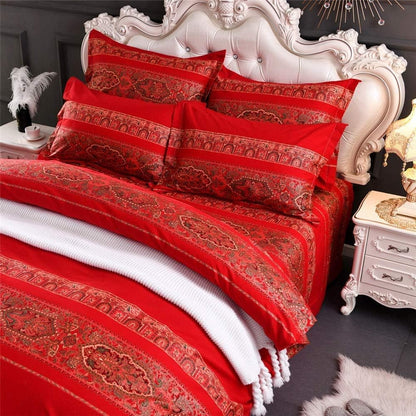 ABREEZE King Duvet Covers, Bohemian Retro Bedding Set, Coloful Mandala Down Comforter Cover, Boho