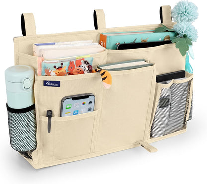 Surblue Bedside Caddy Hanging Organizer Storage Bag Pocket for Bunk, Hospital, College Dorm Rooms