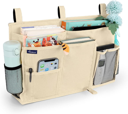 Surblue Bedside Caddy Hanging Organizer Storage Bag Pocket for Bunk, Hospital, College Dorm Rooms