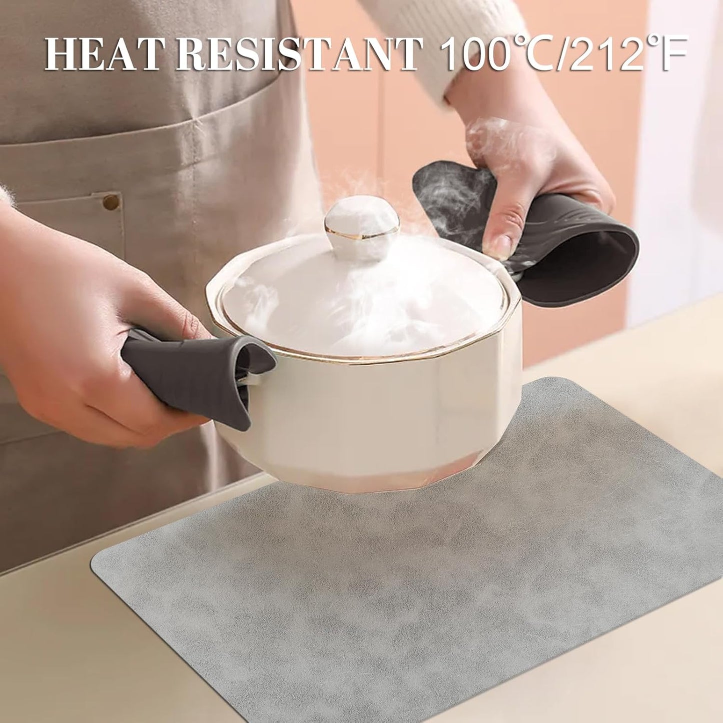BLESWIN Faux Leather Placemats, PU Dining Table, Waterproof and Oil Resistant Easy to Clean, Heat