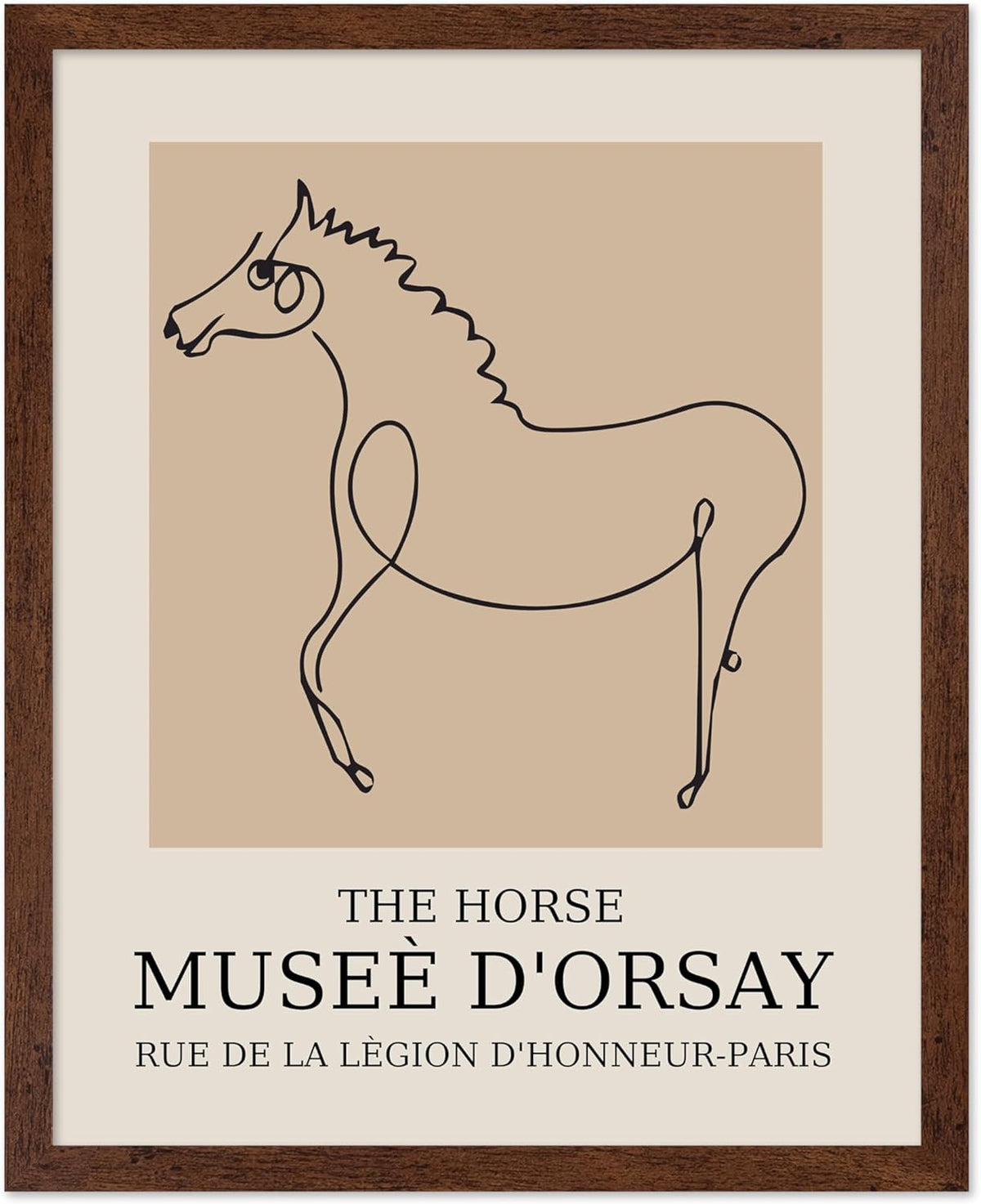 Poster Master Vintage Poster - Retro Minimalist Print - Gift for Artist, Friend - Horse, Line