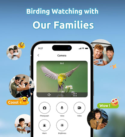 Bird Feeder with Camera, 2K HD AI Smart Identify BirdSpecies Video Camera with Solar Panel Outdoors