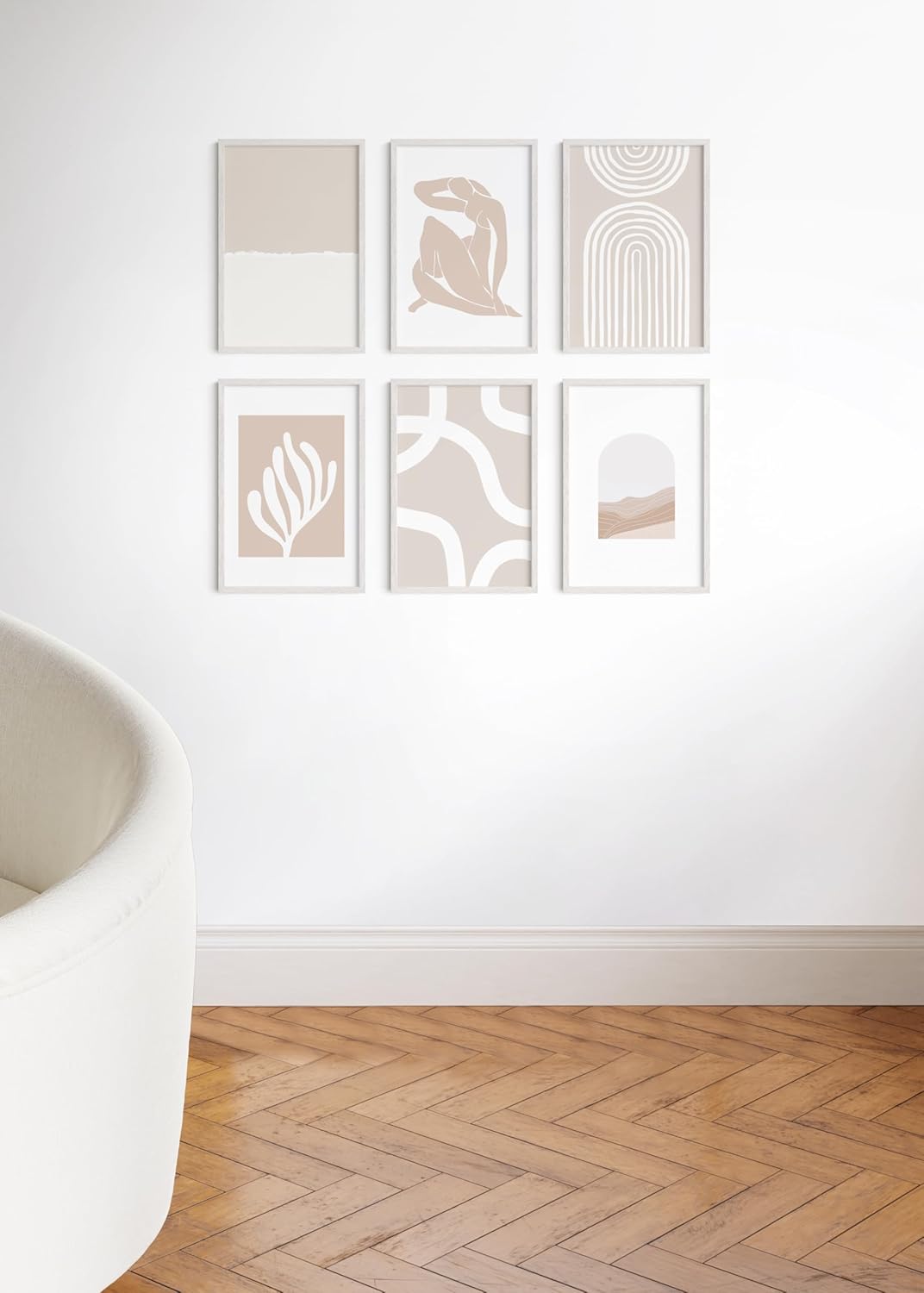 Haus and Hues 12x18 White Oak Wood Picture Frames Set of 25 - Premium Bulk Picture Frames 12x18