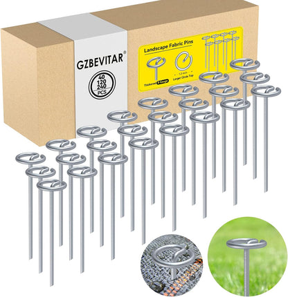 Landscape Fabric Pins, Thickened 8 Gauge Circle Top Landscape Pins, Not Easy to Bend 6 inch