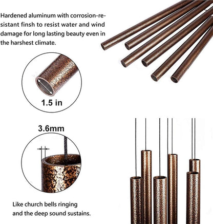 50 Inch Wind Chimes for Outside Deep Tone Large Sound Church Bell Rings Memorial Mother Day Copper