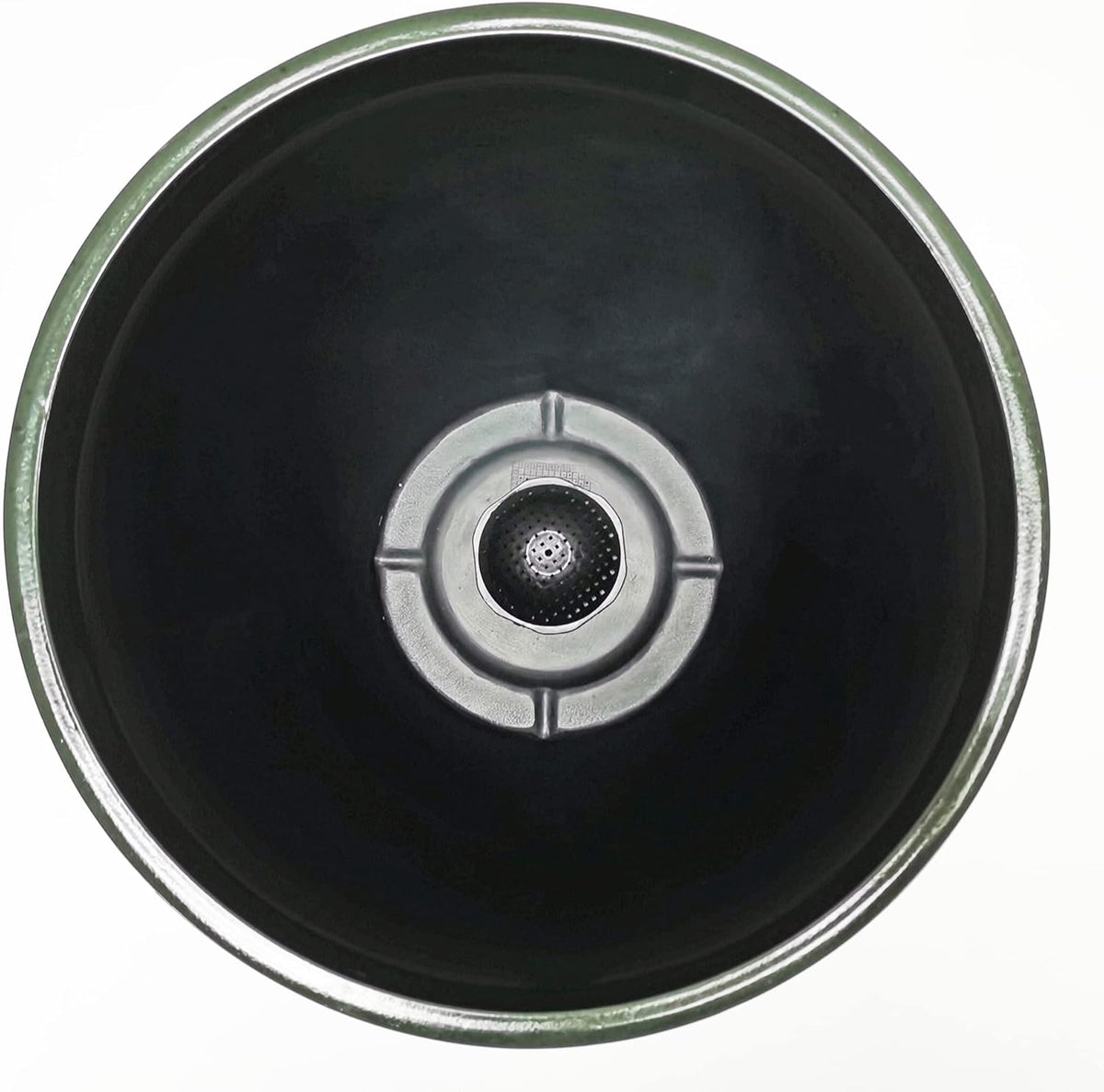 FixtureDisplays® Garden Green Plastic Round 11.8 Inches Diameter 11.8 Inches Tall Planter Resin