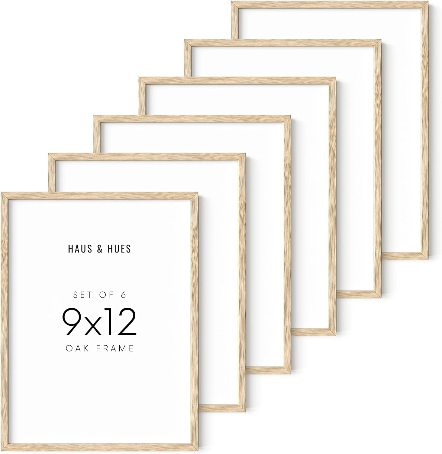HAUS AND HUES Set of 6 9 X 12 Picture Frame - 9x12 Frame Collage Picture Frames for Wall, 9x12