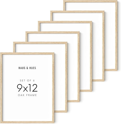 HAUS AND HUES Set of 6 9 X 12 Picture Frame - 9x12 Frame Collage Picture Frames for Wall, 9x12