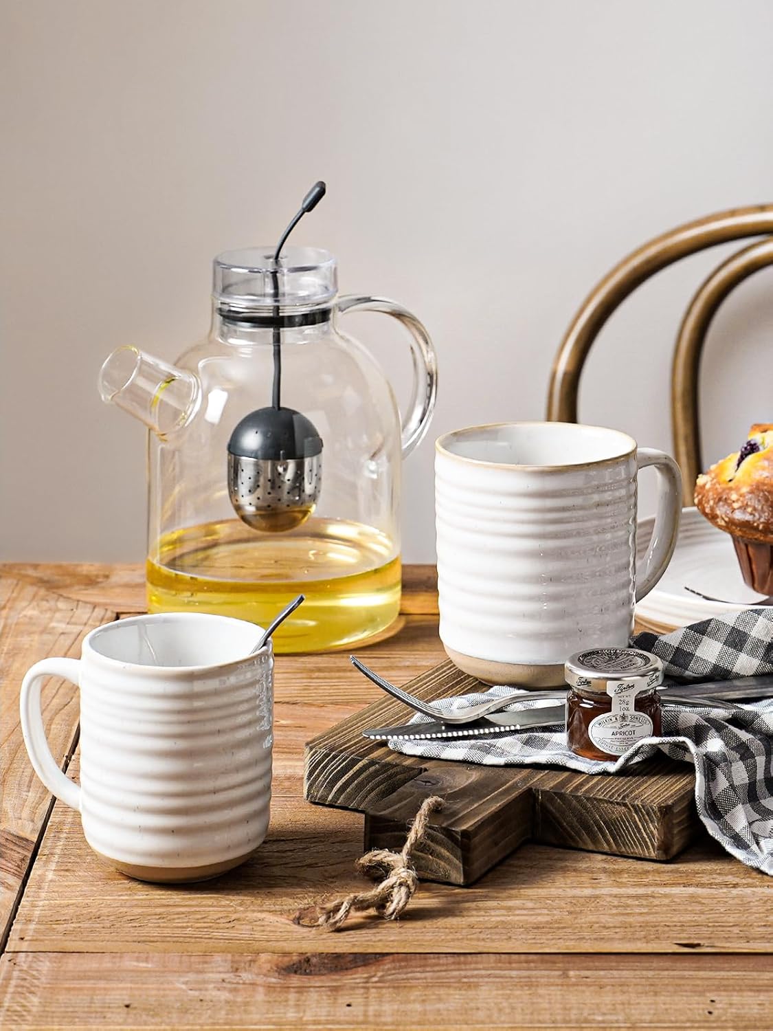 LE TAUCI Coffee Mugs 12 oz, Ceramic Mug Set, Housewarming Wedding Present, Coffee Cups for Latte