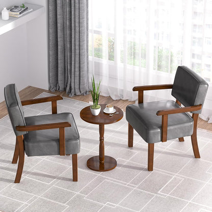 Accent Chair, PU Leather Oversized Living Room Chairs with Soft Seat and Armrests, Armchair for