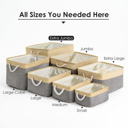 TheWarmHome Storage Bins Baskets for Organizing - Extra Jumbo 3 Pack 20.5Lx15.7Wx13.8H Sturdy