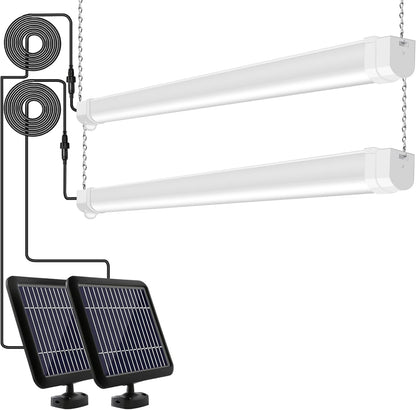 hykolity Solar Powered Shop Light with Motion Sensor, 3FT 17W (100-Watt Equivalent),Integrated LED