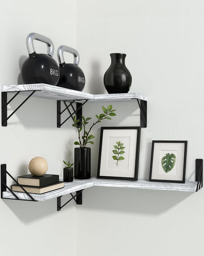 BAYKA Wall Shelves for Bedroom Decor, Floating Wall Shelves for Living Room Kitchen Storage, Wall