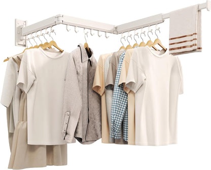 Wall Mounted Clothes Drying Rack, Collapsible Laundry Drying Rack, Retractable Foldable Drying Rack