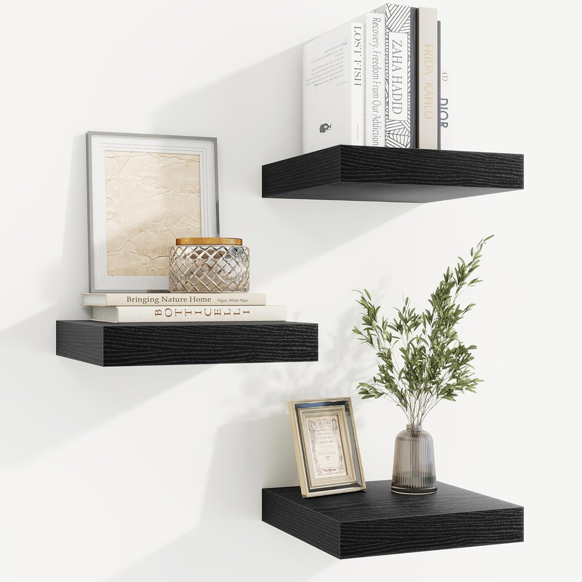 fuqing Floating Shelves for Wall, Bathroom Shelf Wall Mounted for Storage, Shelves with Invisible