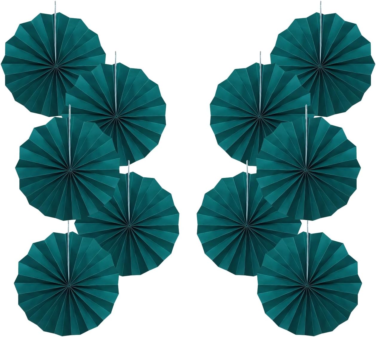 Green Birthday Decorations,DIY Green Paper Fans Hanging Decoration ,Party Supplies Party Fans 8in