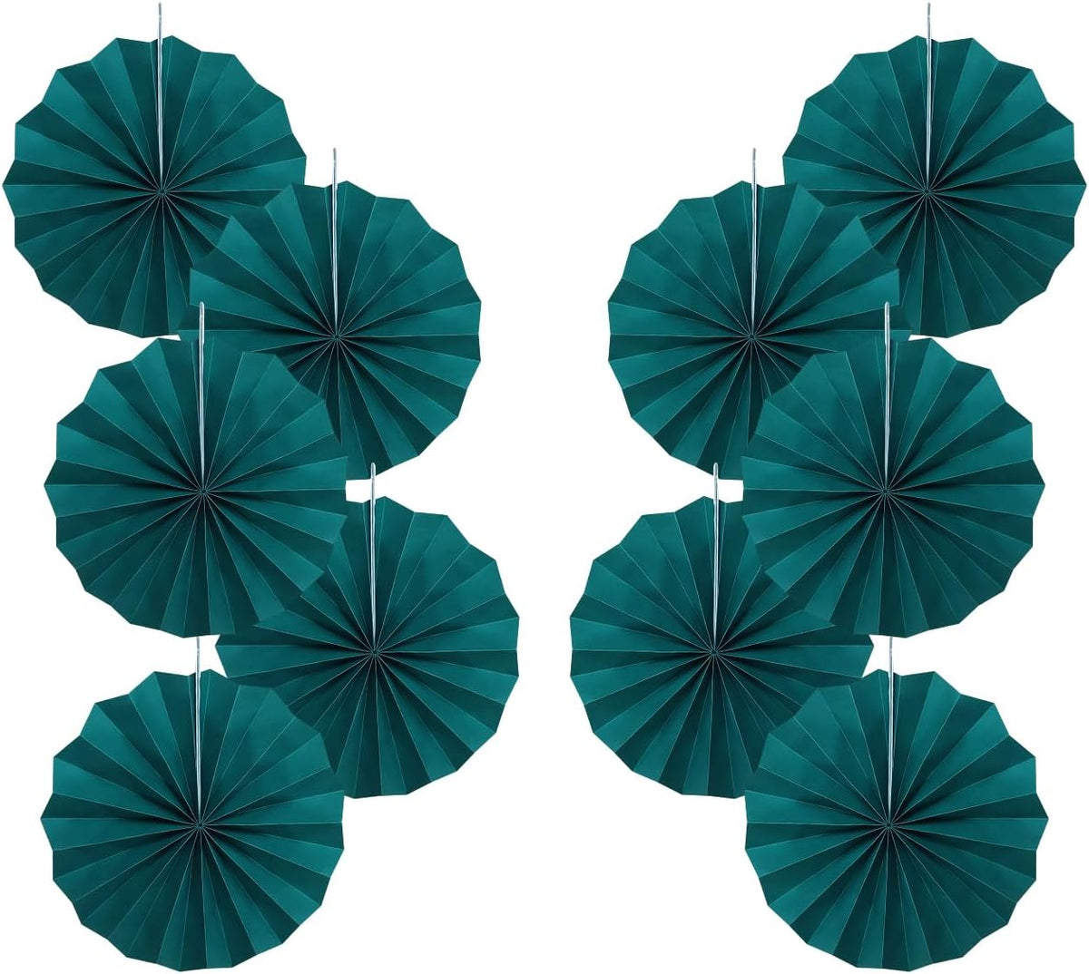 Green Birthday Decorations,DIY Green Paper Fans Hanging Decoration ,Party Supplies Party Fans 8in