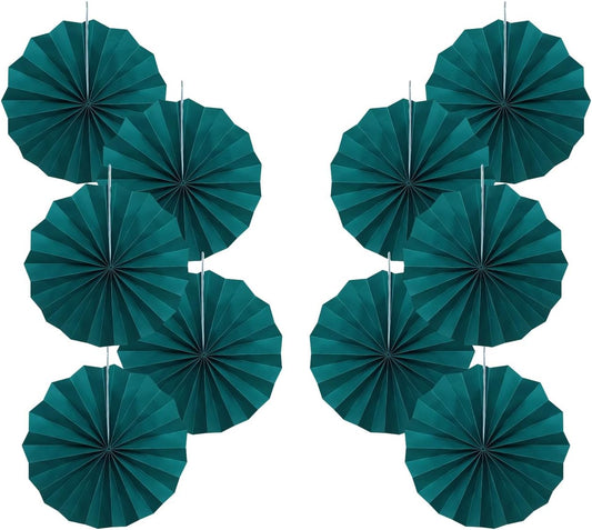 Green Birthday Decorations,DIY Green Paper Fans Hanging Decoration ,Party Supplies Party Fans 8in
